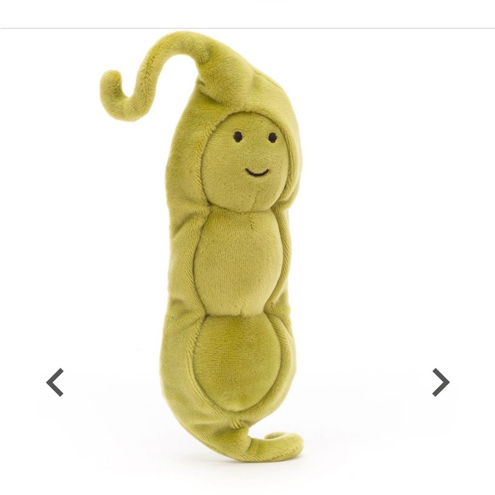 Jellycat Vivacious Vegetable Pea 7” Plush Stuffed NWT 💚🫛